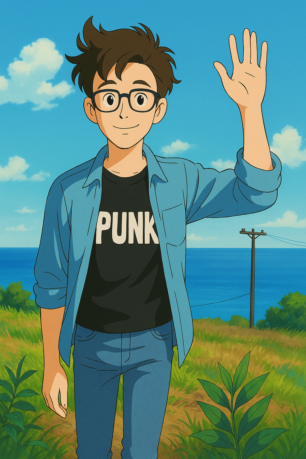 Ben Kopel as a cartoon character